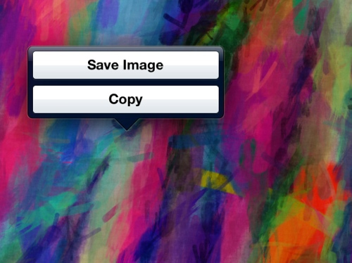 Saving an image from the web onto your iPad